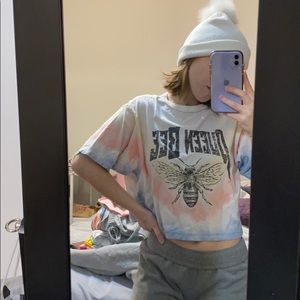 Tie dye cropped Garage tshirt